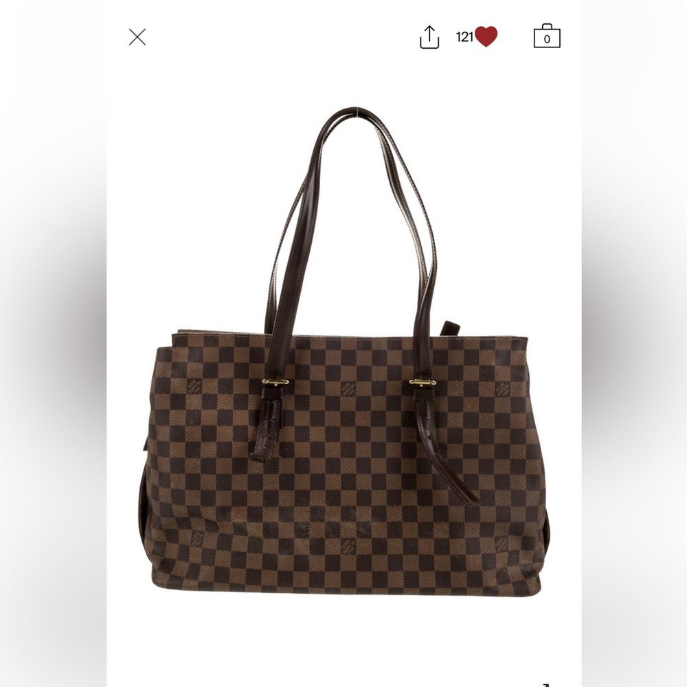 Louis Vuitton Brown Checkered Tote Bag